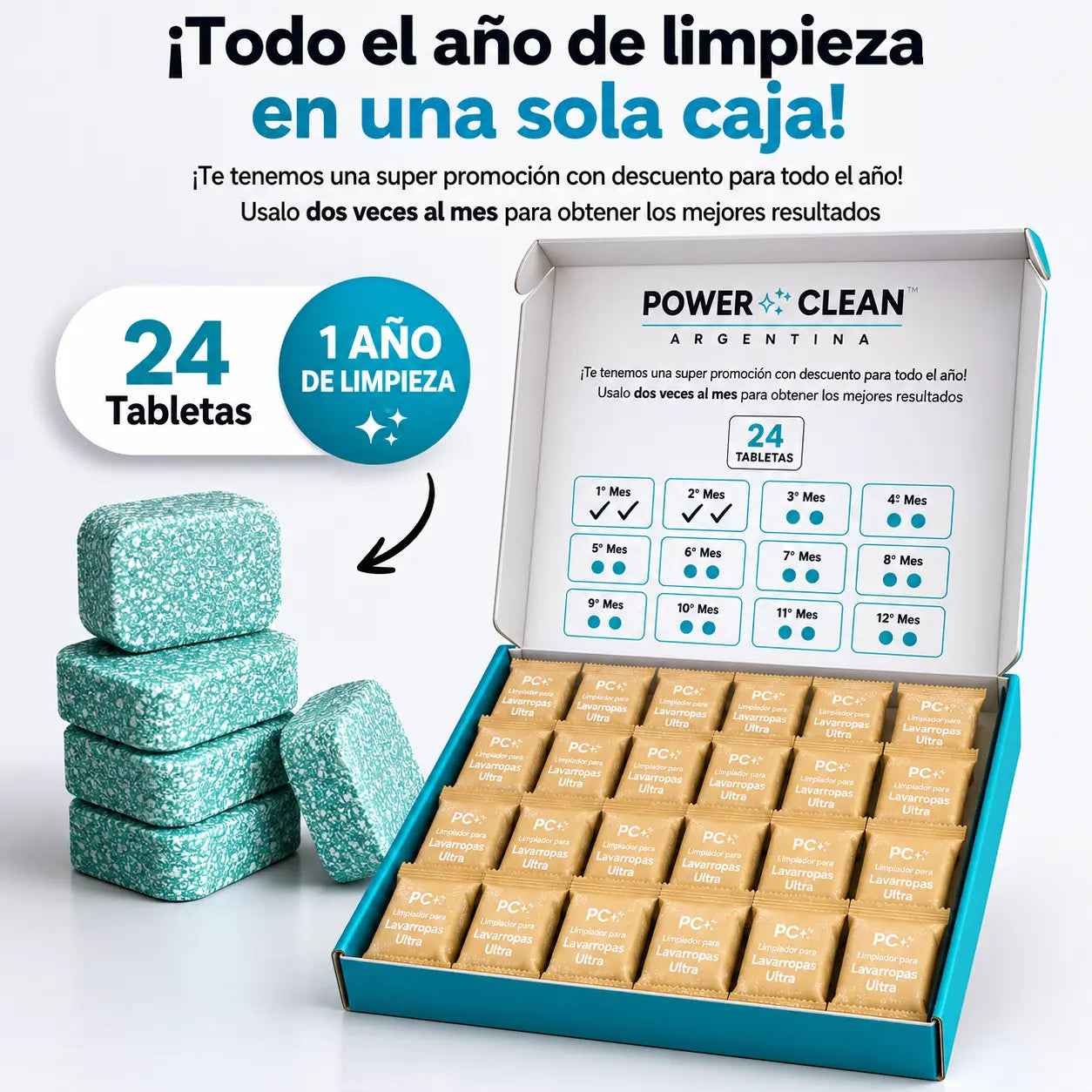 PASTILLA LIMPIADORA DE LAVARROPAS - POWERCLEAN™