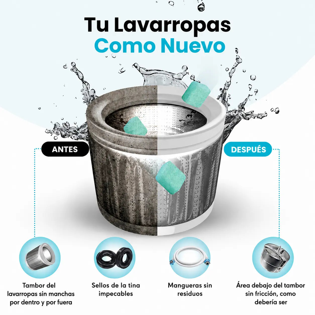 PASTILLA LIMPIADORA DE LAVARROPAS - POWERCLEAN™