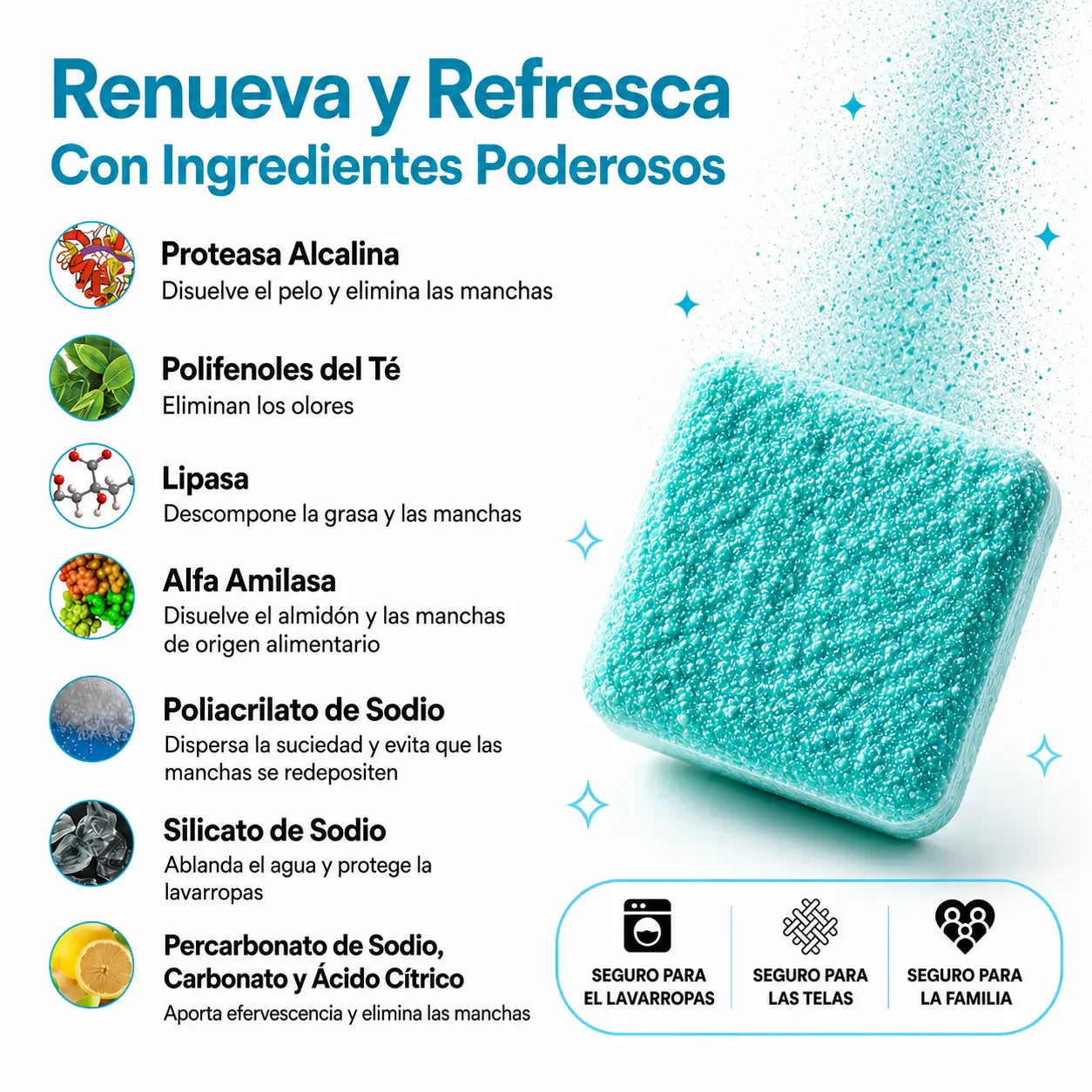 PASTILLA LIMPIADORA DE LAVARROPAS - POWERCLEAN™